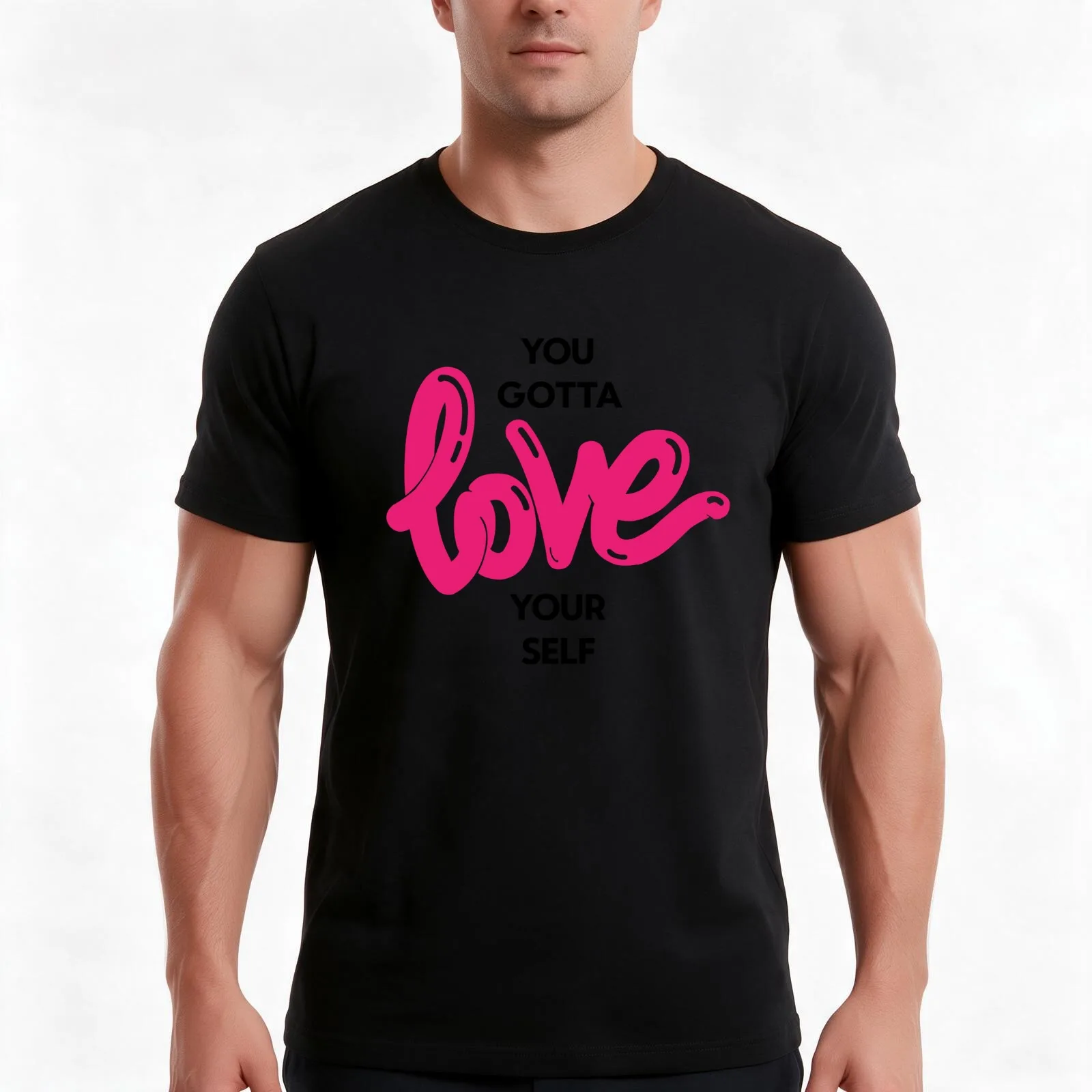 You Gotta Love Your Self T-Shirt, Summer Casual Cotton Tee, Oversized Streetwear Tops, Vintage Graphic Print, Unisex Men Women