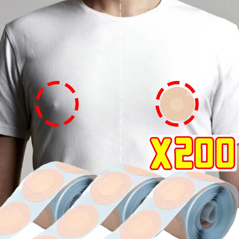 2-200PCS Men Nipple Cover Skin Color Disposable Invisible Nipple Sticker Ultrathin Anti-Bump Breathable Nipple Cover Accessory