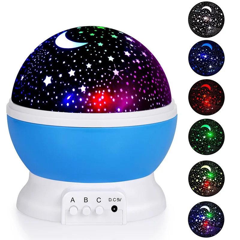 Galaxy Projector Starry Sky Rotating LED Night Light Planetarium Children Bedroom Star Night Lights Moon Light Kids Gift Lamp