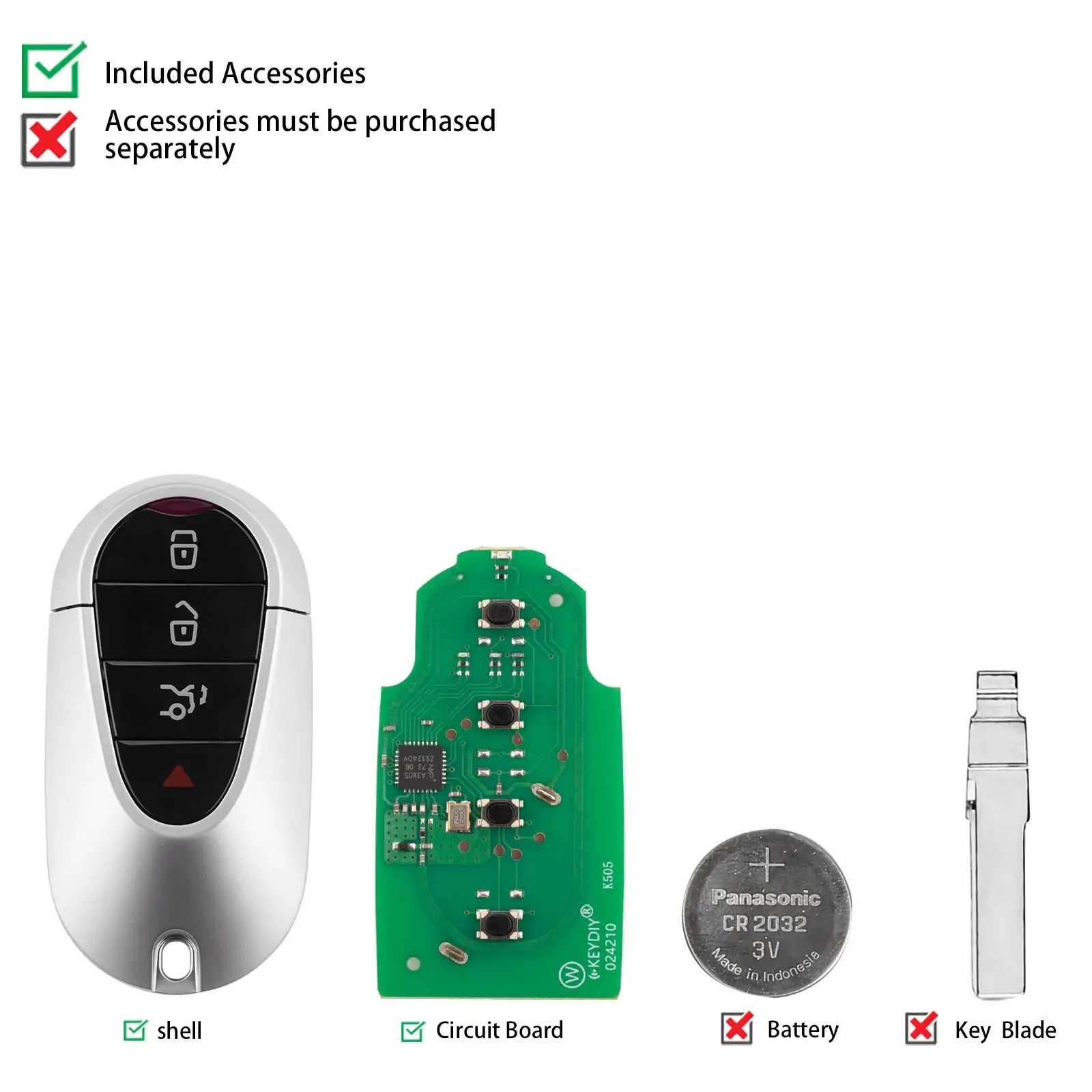 KEYDIY KD ZB29-4 Universal Smart Remote Key 3+1 Buttons Compatible with MB Maybach Type