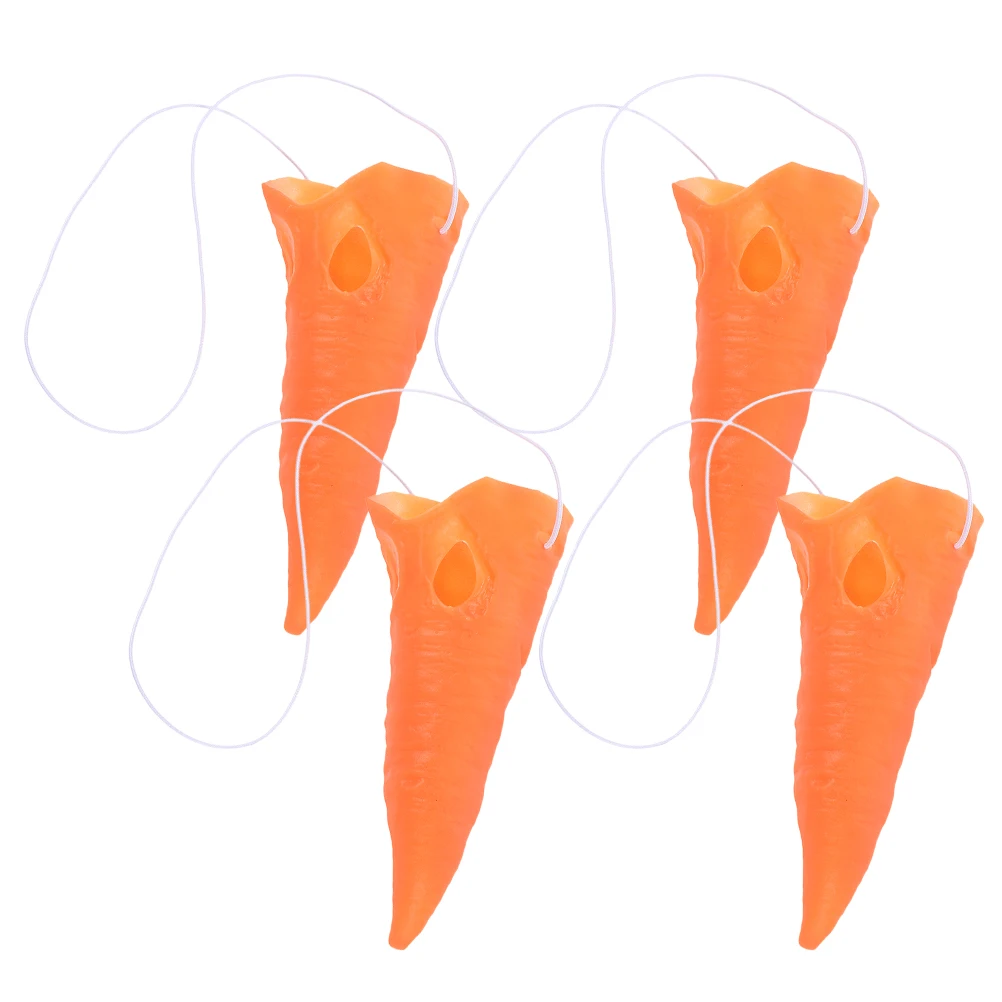 

4Pcs Carrot Nose Props for Snowman Decorations DIY Christmas Party Accessories Comfortable Fit Distinctive