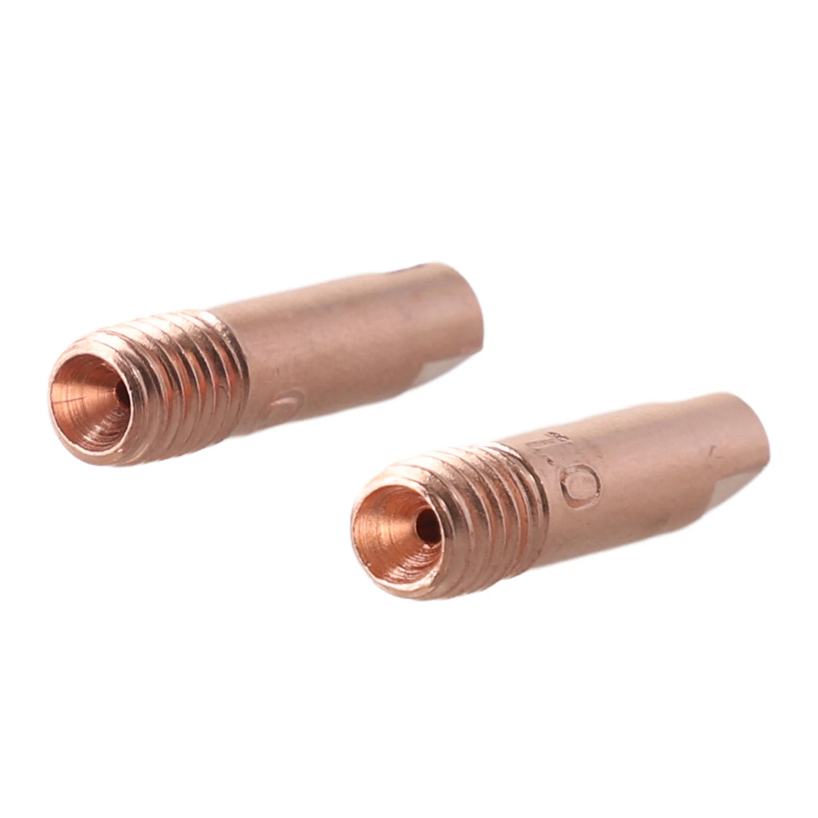 Gas Nozzles Welding Equipment Widely Compatible High Strength Material 0.8mm And 1.0mm Tips Brass Nozzles Silver
