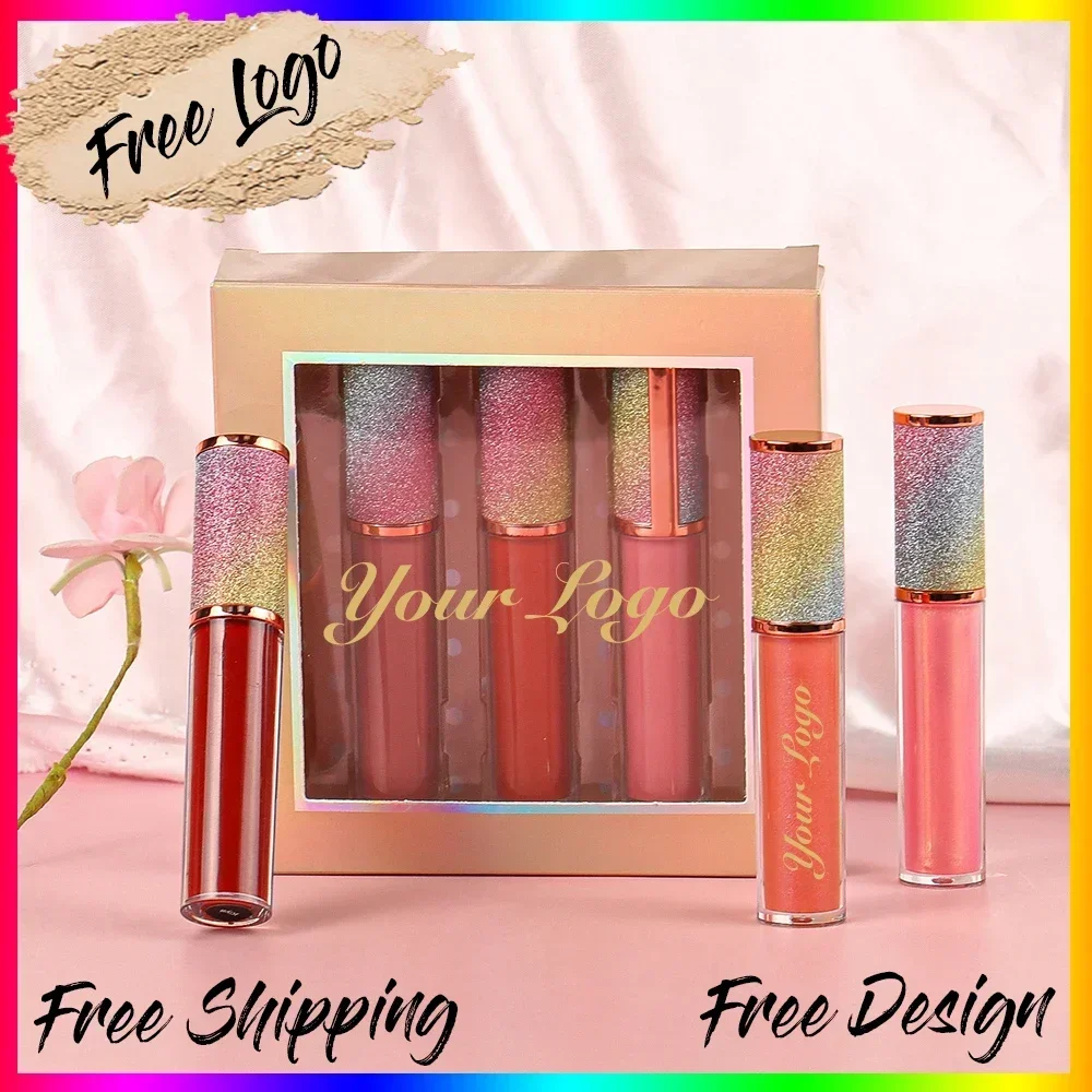 Private Label Lipgloss set di trucco vegano Kit per il trucco delle labbra all'ingrosso di alta qualità