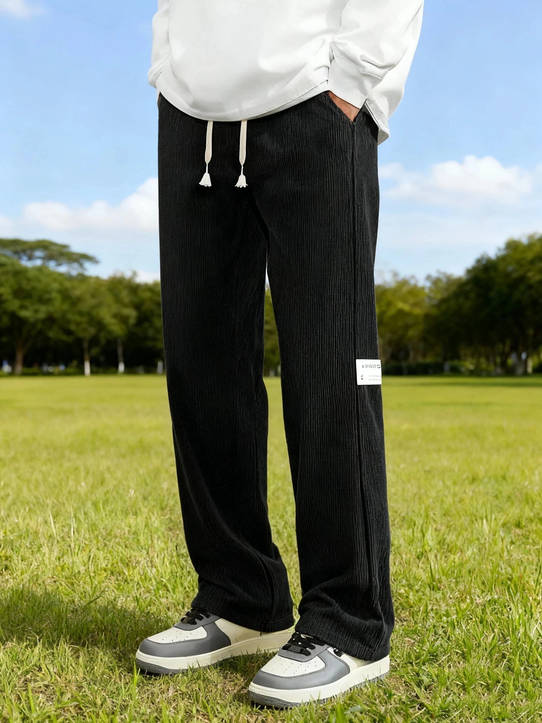 

Мужские брюки-карго, повседневные прямые вельветовые брюки, дышащие удобные модные уличные рабочие брюки, мужские брюки для бега