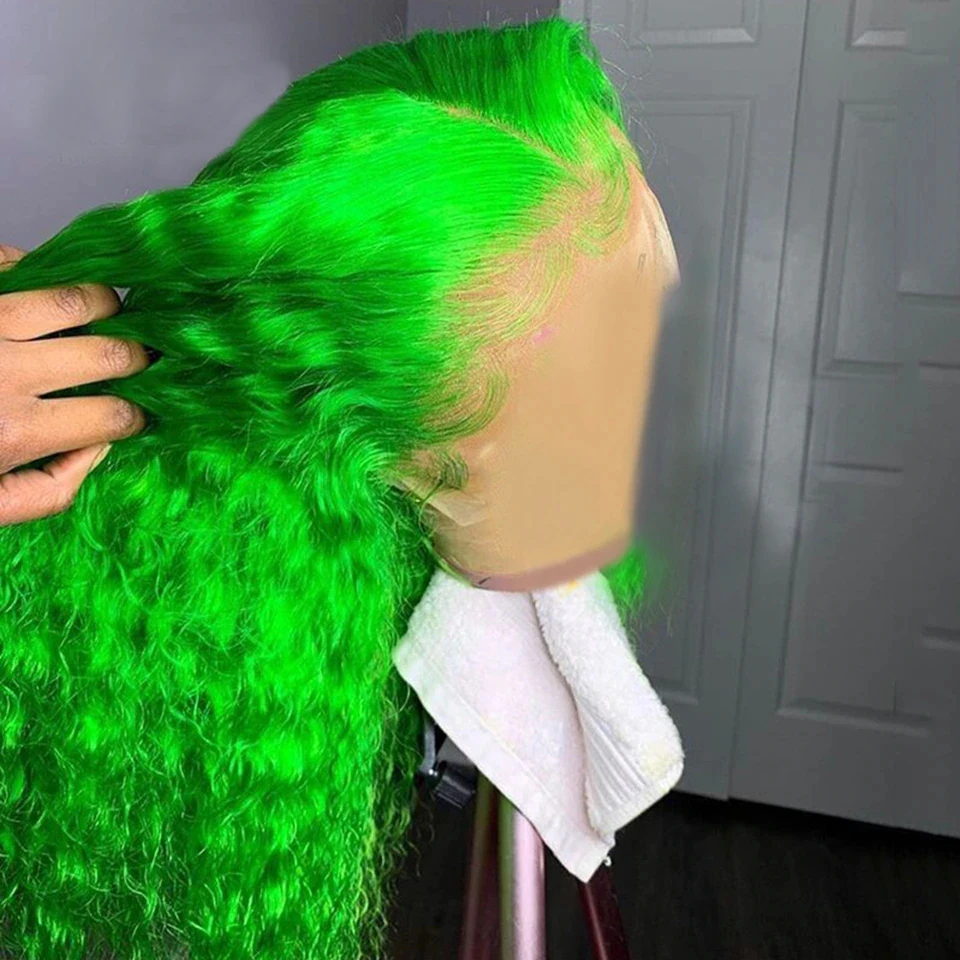 Charisma Synthetic Lace Front Wig Afro Curly Wigs For Women Heat Resistant Natural Hairline Lace Front Wig Ginger/Green Wigs