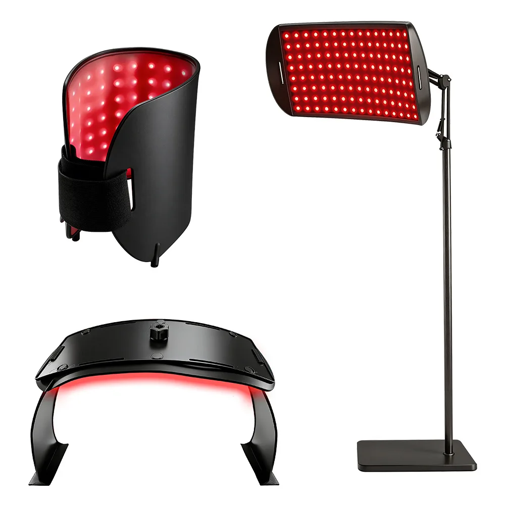 

3-in-1 red beauty instrument household silicone LED infrared care physiotherapy light with bracket