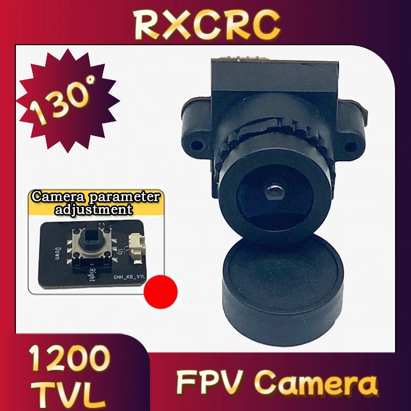 RXCRC 5.8G 모듈 48채널 1.6W VTX 더블 홀 송신기 FPV 1200TVL 2.5mm 카메라 130 ° fov, RC 멀티콥터 FPV 드론 부품용