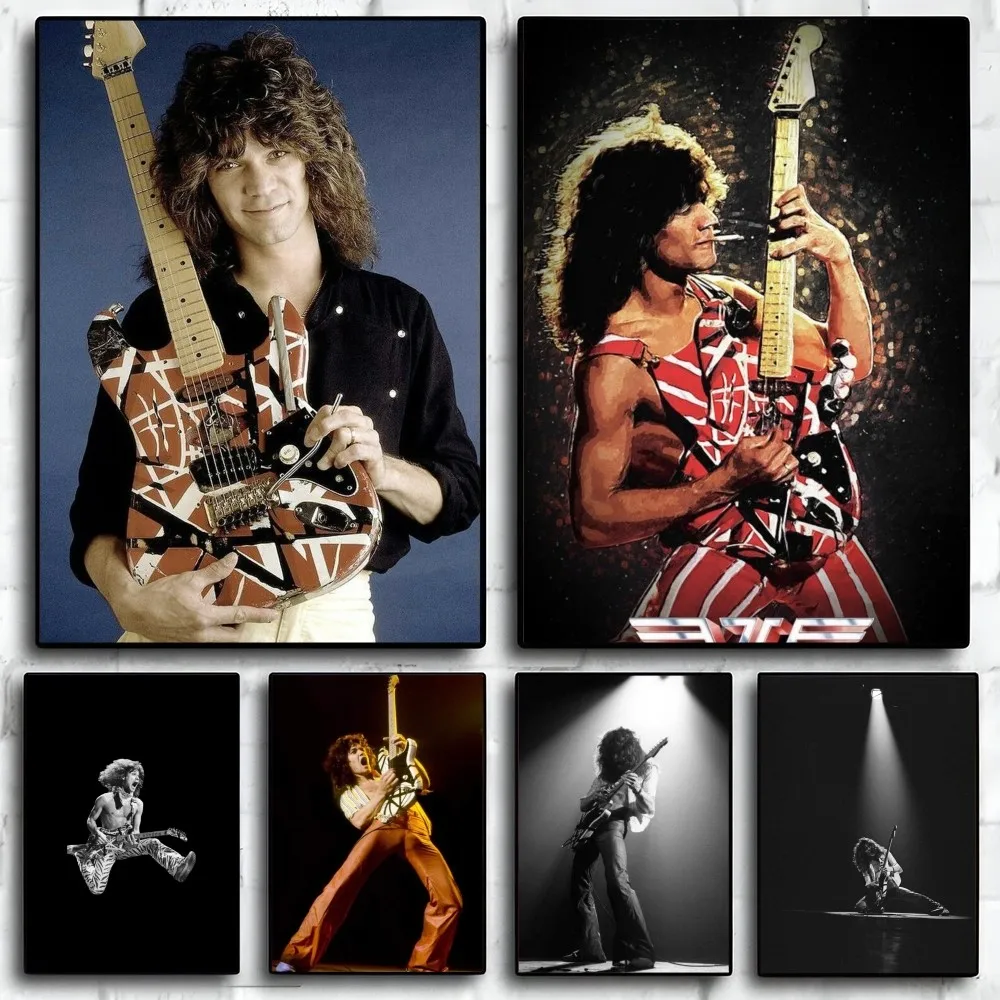 

Eddie Van Halen Music Poster Paper Print Home Living Room Bedroom Entrance Bar Restaurant Cafe Art Painting Decoration