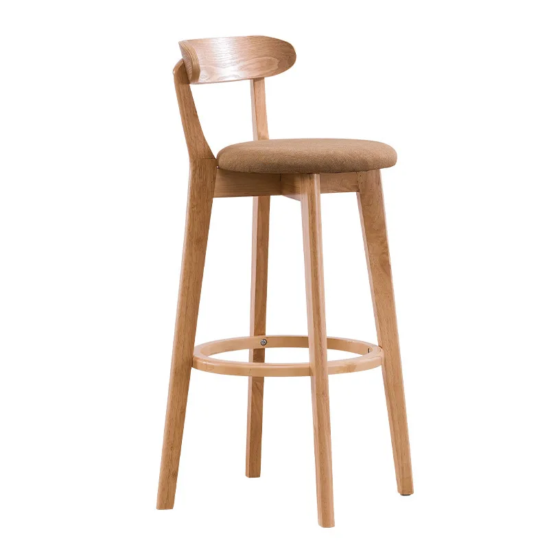 

Premium solid wood stool, front desk bar chair, modern simplicity