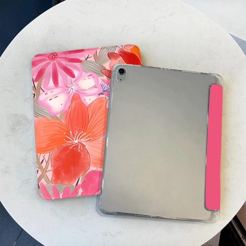 Funda para tableta con pintura al óleo de flores para Ipad 2017 de 10,5 pulgadas Ipad Mini6 8,3 2021 10,2 7/8/9 generación IPad Air 4 10,9 2020 Air 5