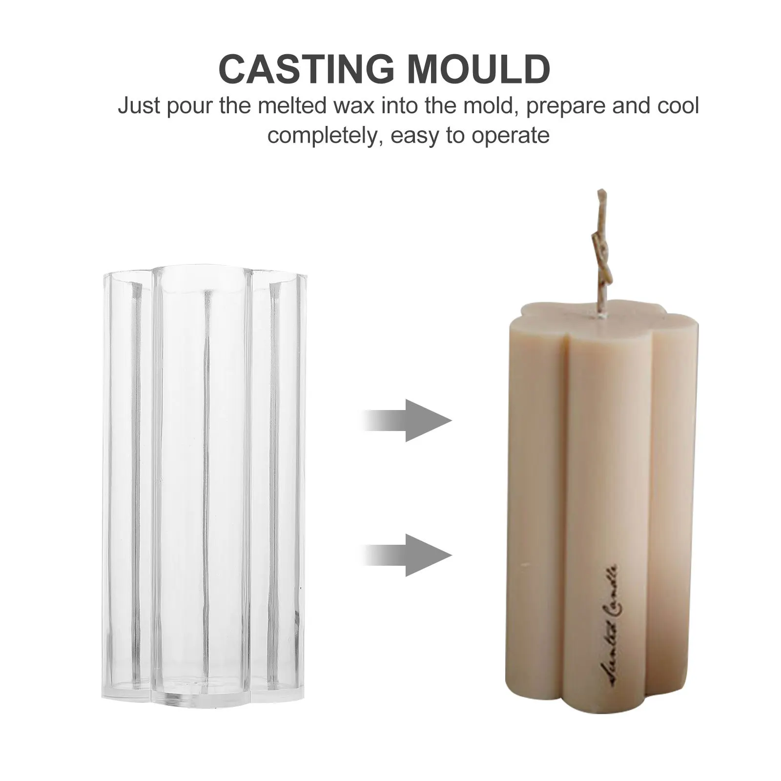 

Creative Flower Shape Mold Diy Plastic Durable Making Tool For Handmade Scented Candles Wedding Decoration Wax Casting