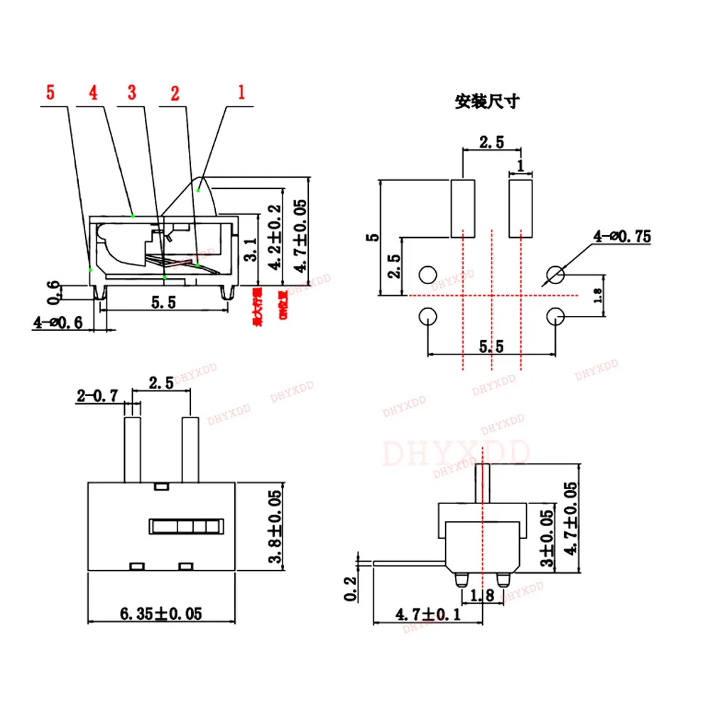 10pcs/lot Micro Switch Camera Switch Reset Detection Stroke Limit Miniature 2-foot Straight Foot Mini Mouse Switch