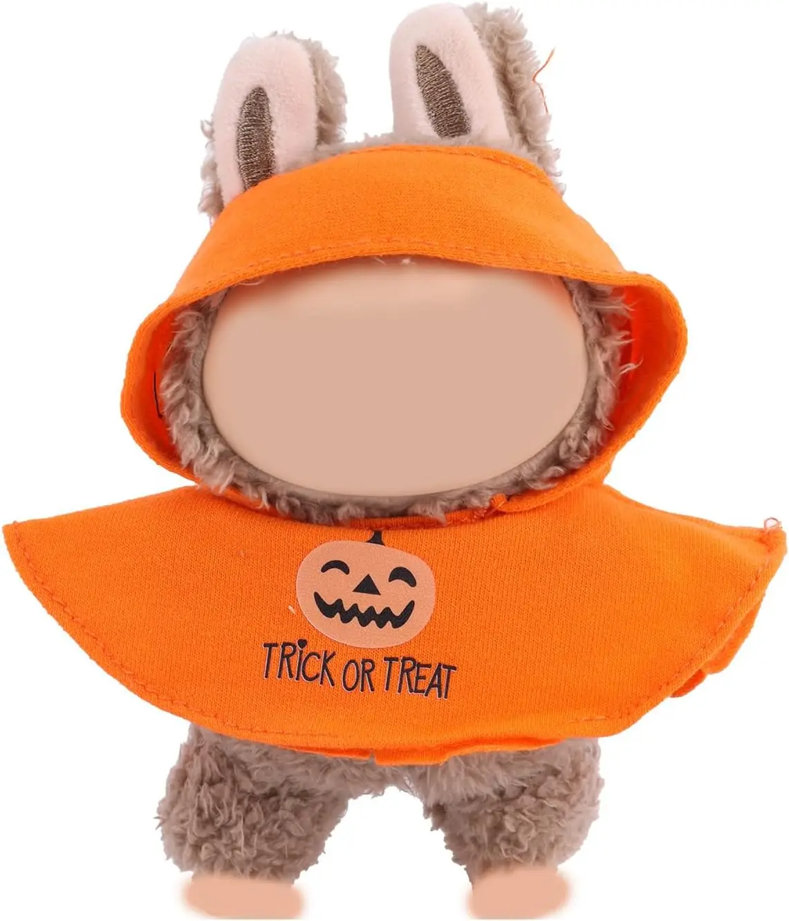 

For 17cm Labubu Halloween Plush Doll Clothes Set For Labubu Dolls Sitting Party Pumpkin Costume Accessories Bring A Broom