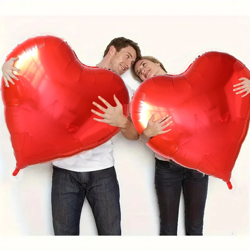 

1pc Giant Love Heart Balloon Red Heart Foil Balloon Valentine's Day Wedding Party Decoration Anniversary Bridal Shower Supplies