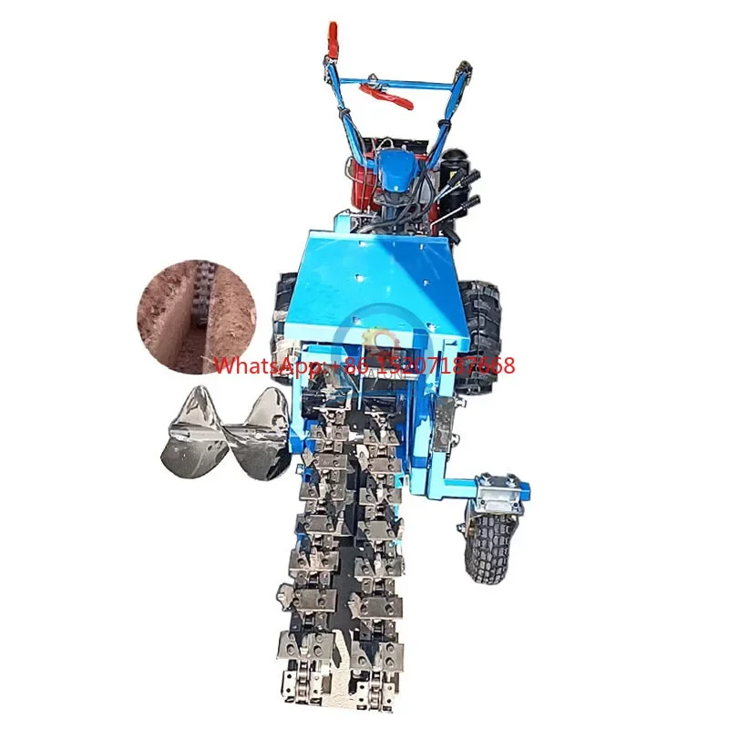 factory supply trench digging machine chain trencher mini trencher for sale