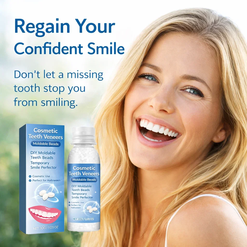 

Набор для временного восстановления зубов своими руками: термопластичные гранулы для заполнения промежутков при отсутствии или сломанных зубах, а также для создания съемных зубных протезов для Хэллоуина