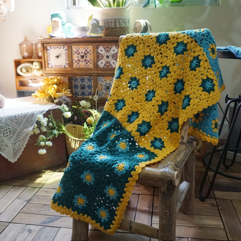 Handmade Crochet blanket Tables Cover Handmade Crochet cushion for sofa for chair Tablecloth Home Living Room Decorver crochet