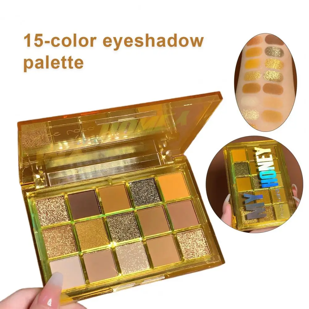 Practical Daily Using Shadow Palette Professional Vibrant Color Mattes and Metallics 15 Colors Eyeshadow Palette