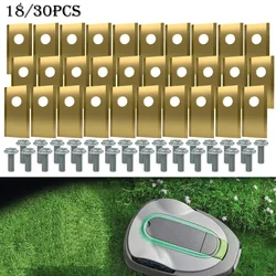 18/30pcs Stainless Steel Blades Replacement For Worx Robotic Lawnmower Cutting Blade Set Lawn Mower Parts