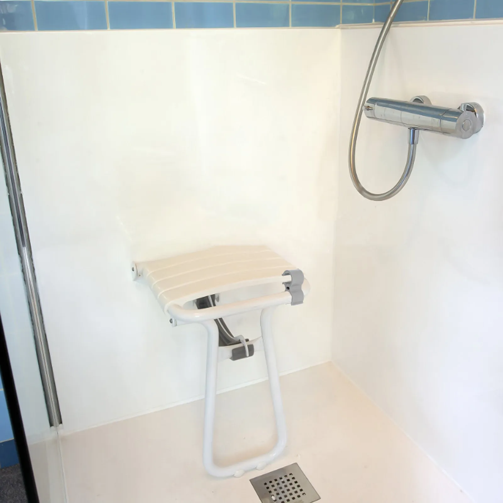Elderly Shower Head Holder Attachment Universal Handheld Hose Clip for Shower Chair Transfer Bench Bath Seat Stool Commode