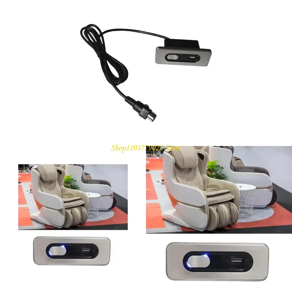 

C4DF Handheld Adjustment Switches Electric Recliner Sofa Control 5V 5 Pin Connectors