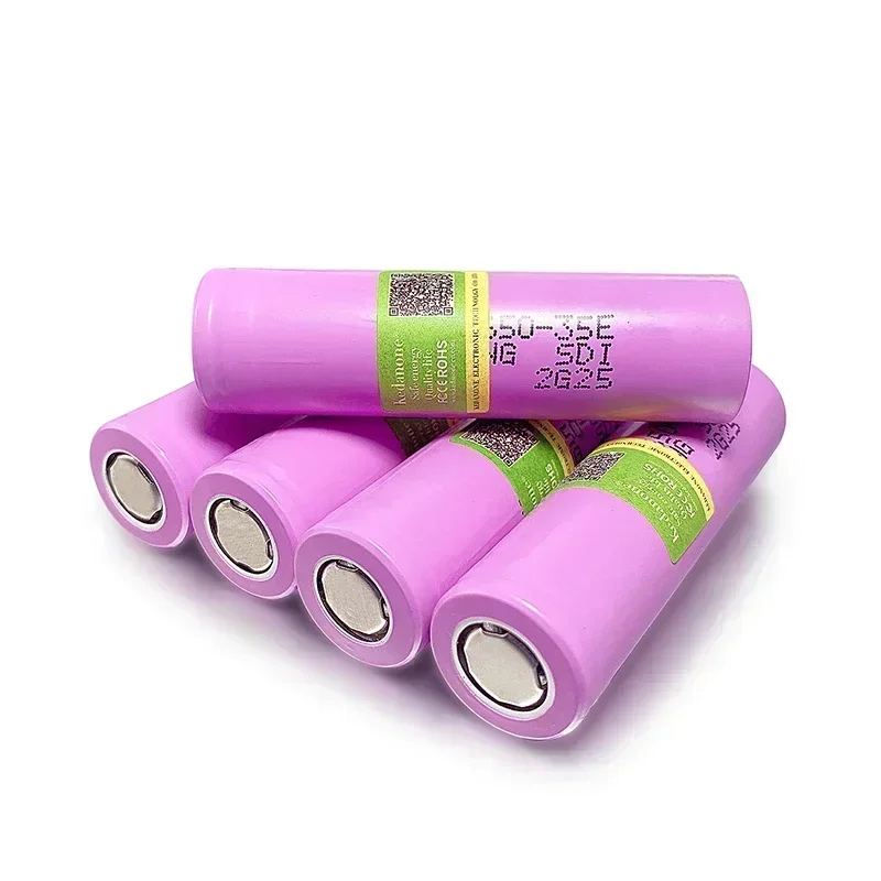 100% 정품 18650 배터리, 3.7V 3500mAh 35E 18650 충전식 배터리, 고전류 손전등 배터리, 18650 배터리용