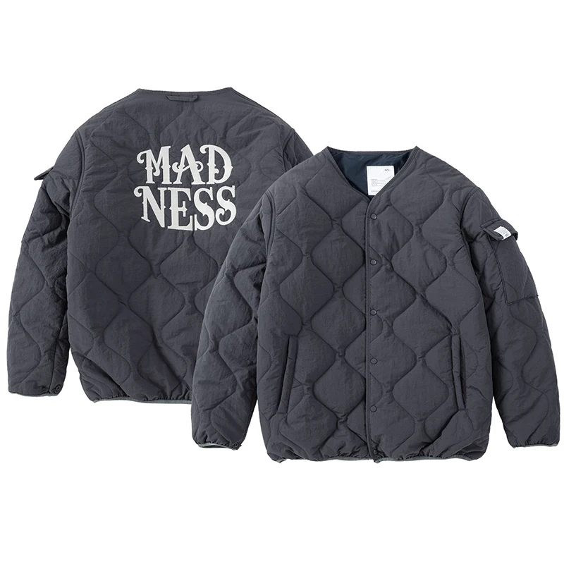 

Уличная одежда в японском стиле, брендовая куртка Madness, внутренняя подкладка, буквенный принт, логотип, высококачественное пальто MDNS