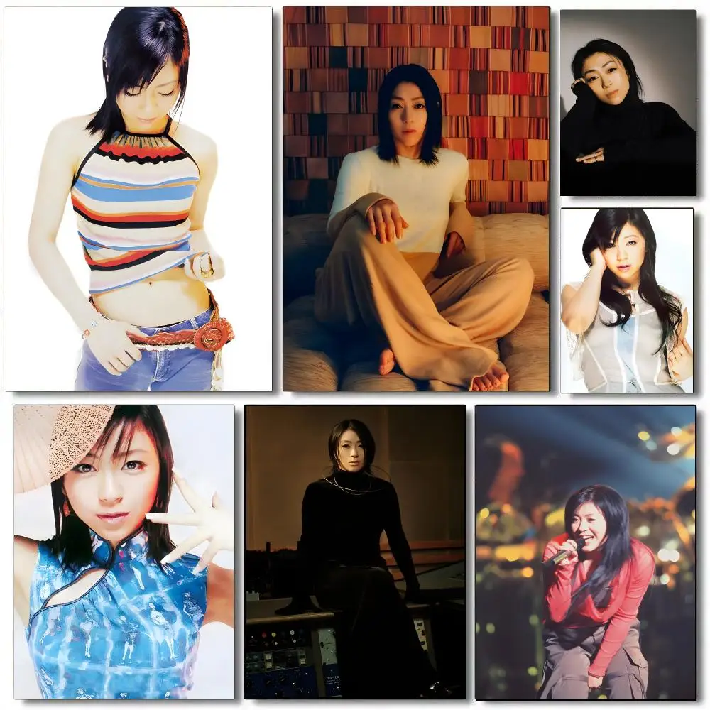 Sänger H-Hikaru Utada Poster Gemälde Drucke Wandkunst Bild Filmzimmer Heim Bar Café Dekor Wandbild