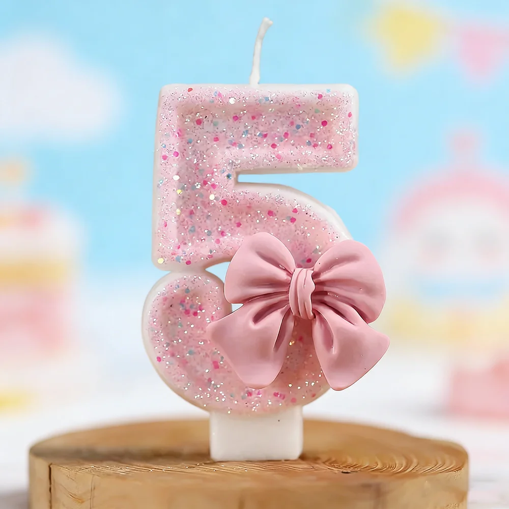 Zahlenkerzen Geburtstagstorten-Topper mit Niedlichem Gänseblümchen-Design für Mädchen Fröhliche Jubiläumsfeier Partyzubehör Kreative Kerzen-Deko
