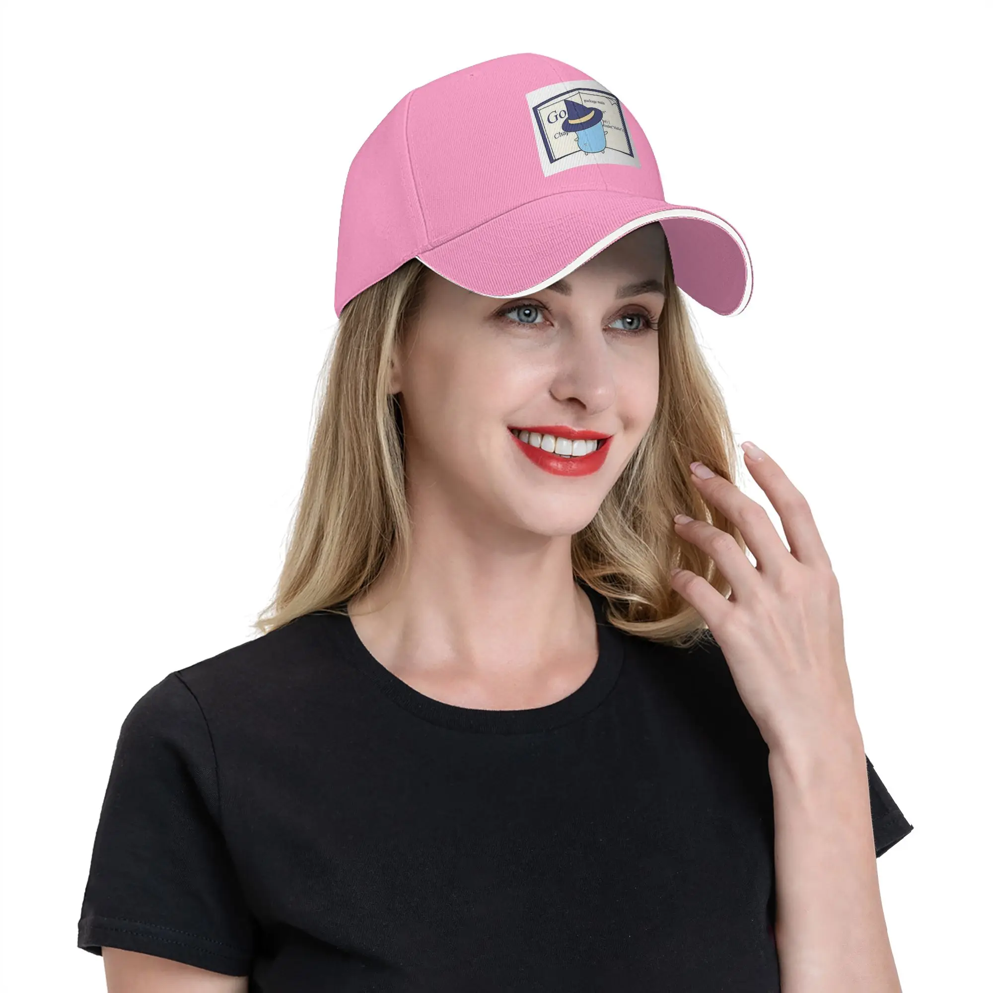 The Go Gopher Golang Witch Learning Cap Casual Baseball Caps Adjustable Hat Hip Hop Summer Unisex Baseball Hats Customizable