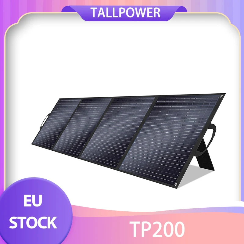 TALLPOWER TP200 200W Portable Foldable Solar Panel, Portable Solar Charger, 24% Energy Conversion Efficiency