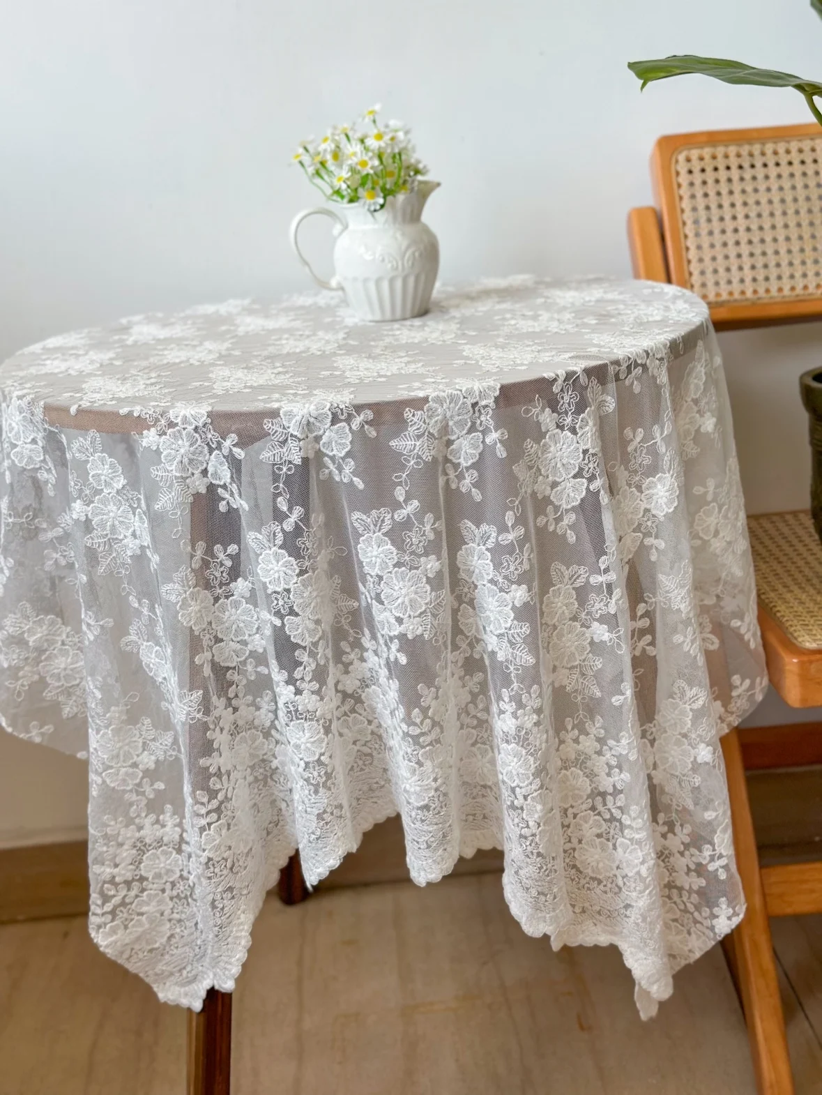 Soft Mesh Embroidered Flower Lace Fabric, Dress Skirt, 3D Embroidery, Flower Leaf Curtain, Women\'s Lace Cloth, DIY Sewing