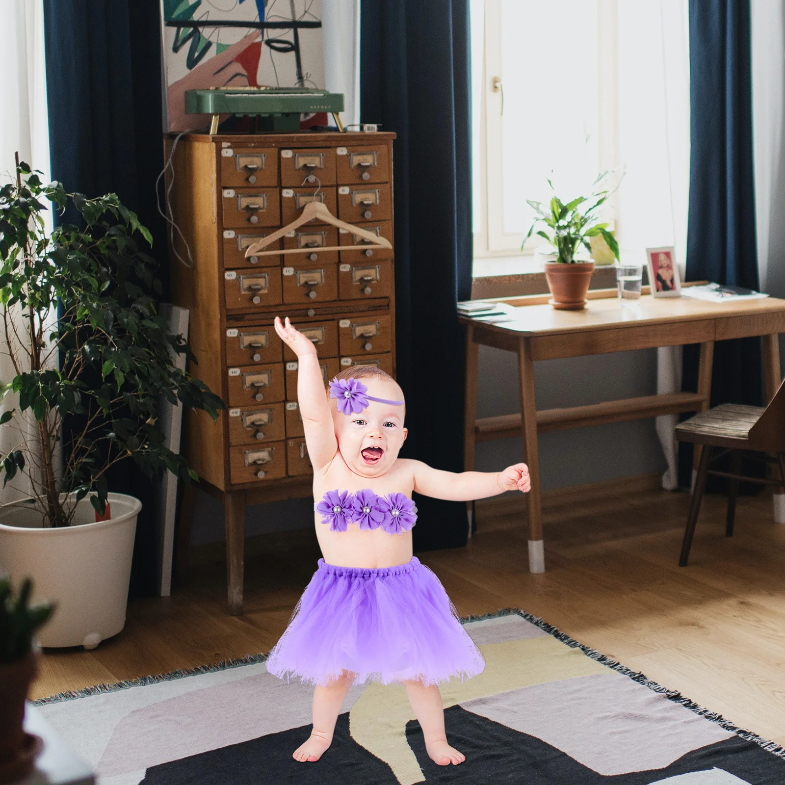 مجموعة واحدة من تنورة توتو للأطفال مكونة من ثلاث قطع، رقيقة ومريحة لاستحمام الطفل، تبادل لاطلاق النار على الصور، ملابس يومية خاصة