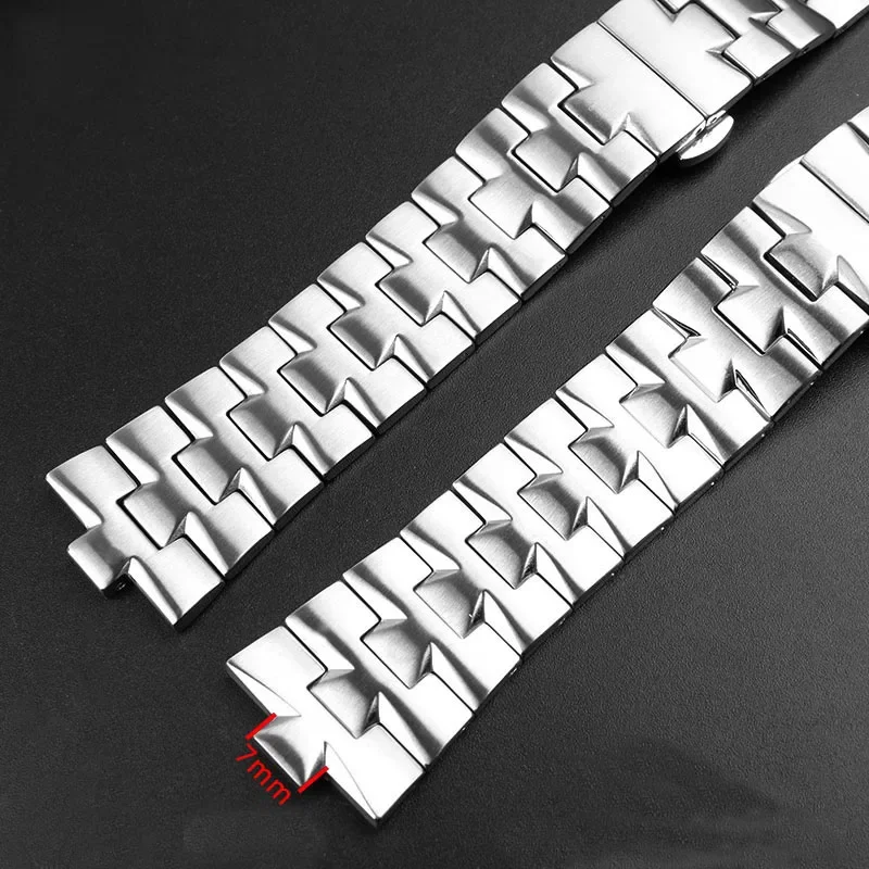 7mm 8mm 8.5mm Stainless Steel Watch Band For Vacheron Constantin 4500V 5500V 7900 p47040 Watch strap vc Convex Mouth bracelet