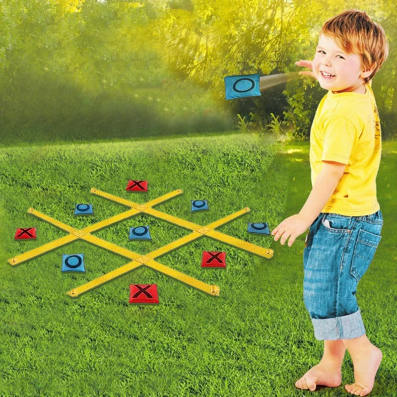 

Игровой набор Tic Tac Toe Toss Outdoor Tic Tac Toe Ткань с колом для мальчиков и девочек, взрослых, семьи