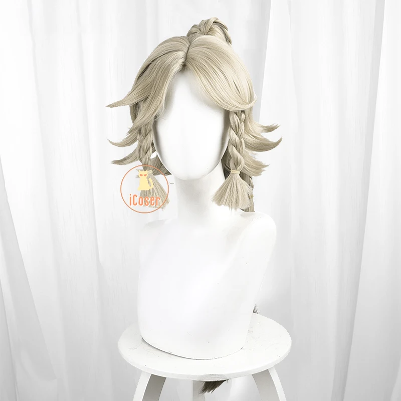 Genshin Impact Kachina Cosplay Wig Blonde Long Hair Ponytail Nanatzcayan Natlan Children of Echoes Halloween Party Women iCoser