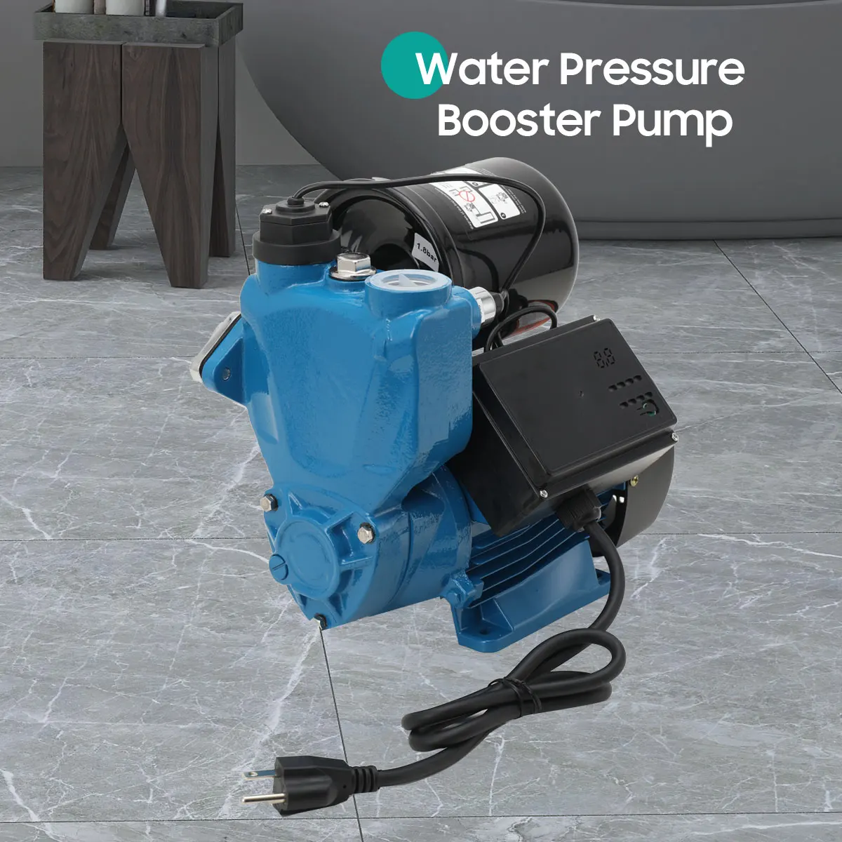 مضخة معززة ذاتية التحضير 110 فولت مضخة معززة منزلية أوتوماتيكية بالكامل مضخة معززة لمياه الصنبور الصامتة مضخة معززة لخط الأنابيب
