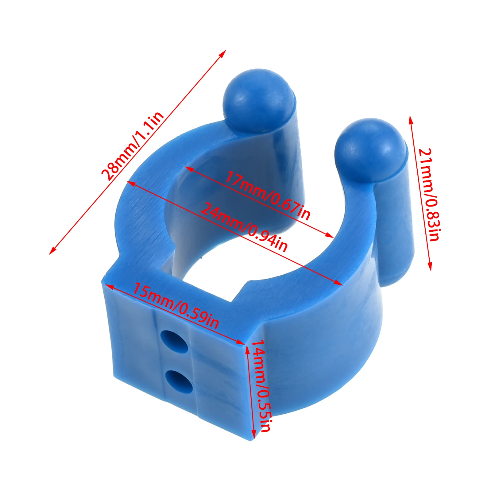 10pcs Multi-functional Fishing Pole Holder Clip Storage Rack Clamps Black/Red/Blue Cue Clips Fishing Rod Storage Rack 14mm/17mm