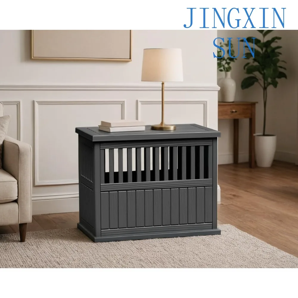 Dog Crate Furniture Lockable Indoor Dog Kennel Dogs Cage Heavy Duty Decorative Pet Cage End Table for Small/Medium Dogs