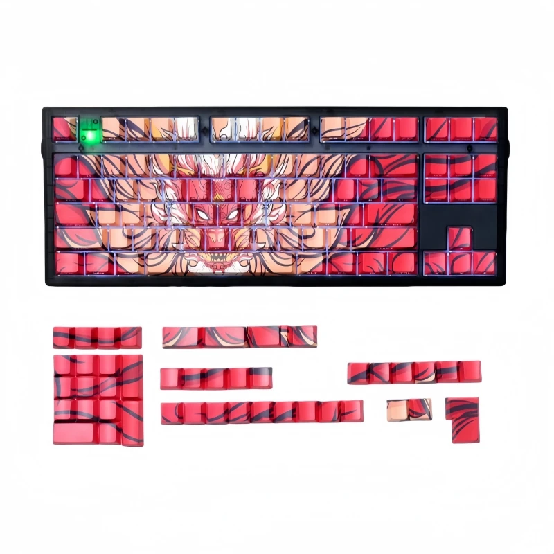 Anime Keycaps Orlon Themed Translucent Side Engraved Mechanical Keyboard Pbt Keycaps Tablet Laptop Office Gaming Keyboard Keycap