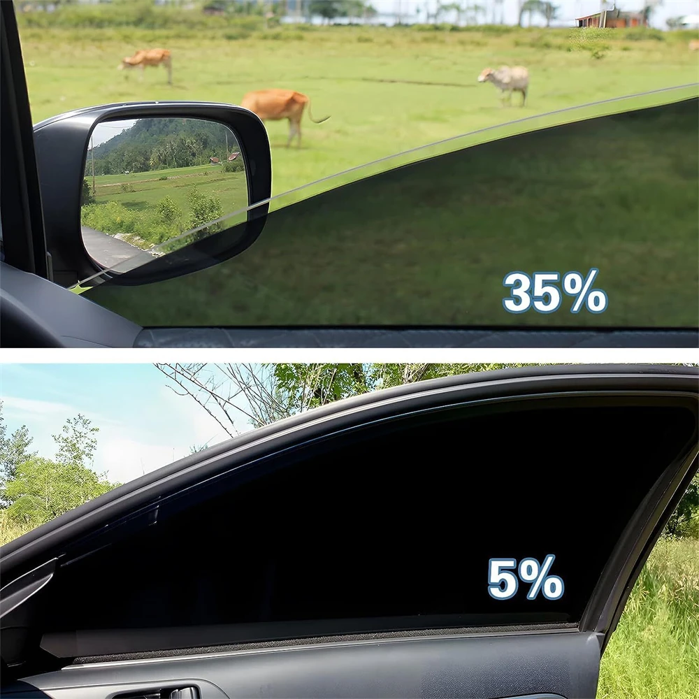 Car Window Tinted Film 75cm×3m Solar Protection Privacy Window Tanning Film Car Shading Dark Glass Window Foils with Tools