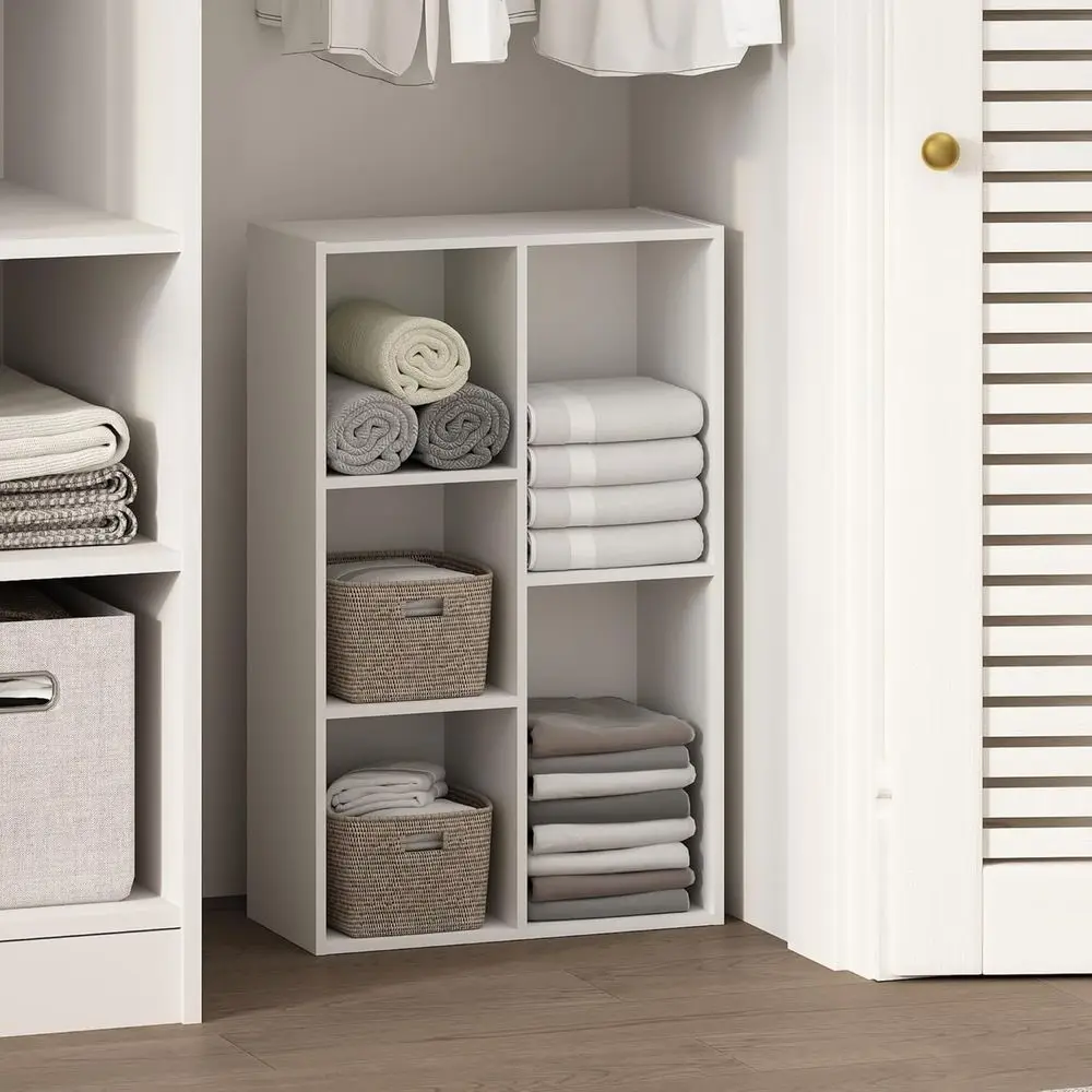 

urinno Reed Closet Organizers and Storage, 5-Cube Reversible Closet Shelves, Closet Organization Shel, 9.4 x 19.5 x 31.5, or Bed