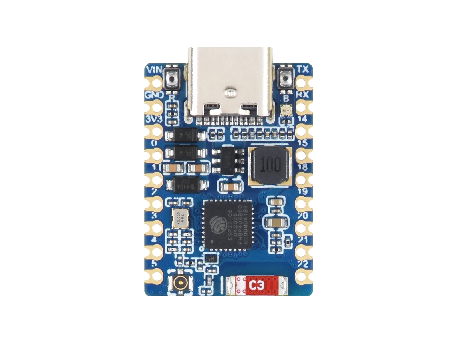 Płytka rozwojowa Waveshare ESP32-C6 Mini Wi-Fi 6 typu B, zasilanie o szerokim zakresie napięć 5~36V, obsługuje Bluetooth 5, IEEE 802.15.4 — zdjęcie produktu 4