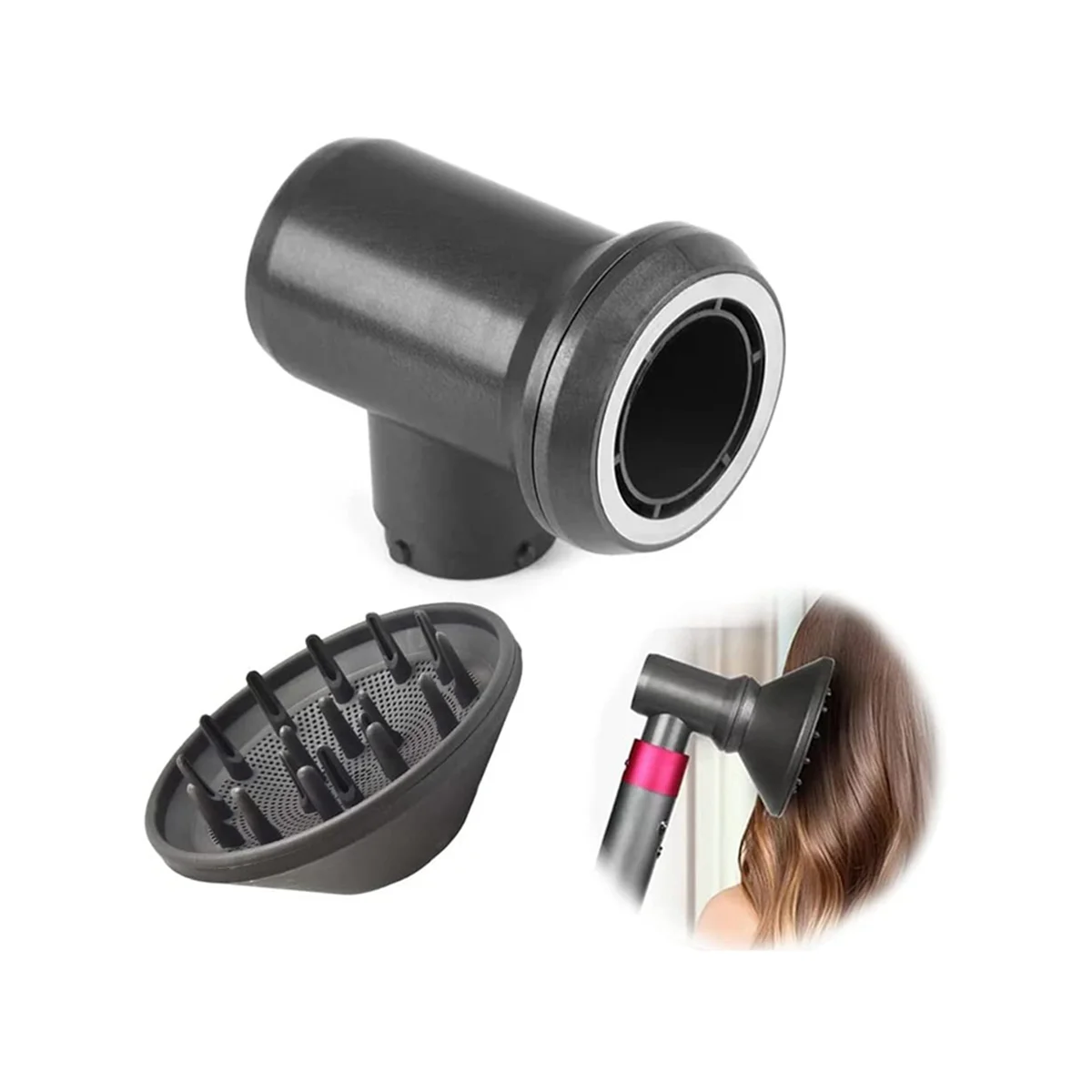 Compatible with Hair Dryer Anti-Splash and Adapter Replacement Converter Compatible with Curler Replacement