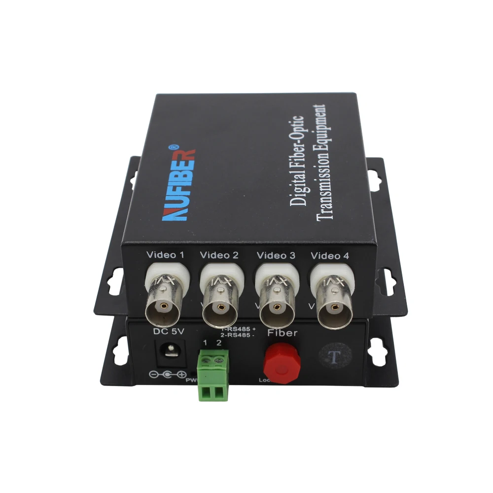 4 Channel Video Converter, AHD/TVI/CVI 2MP 1080P Camera Digital Signal to DVR,HD 1080P Coaxial Cable Fiber Video Transceiver
