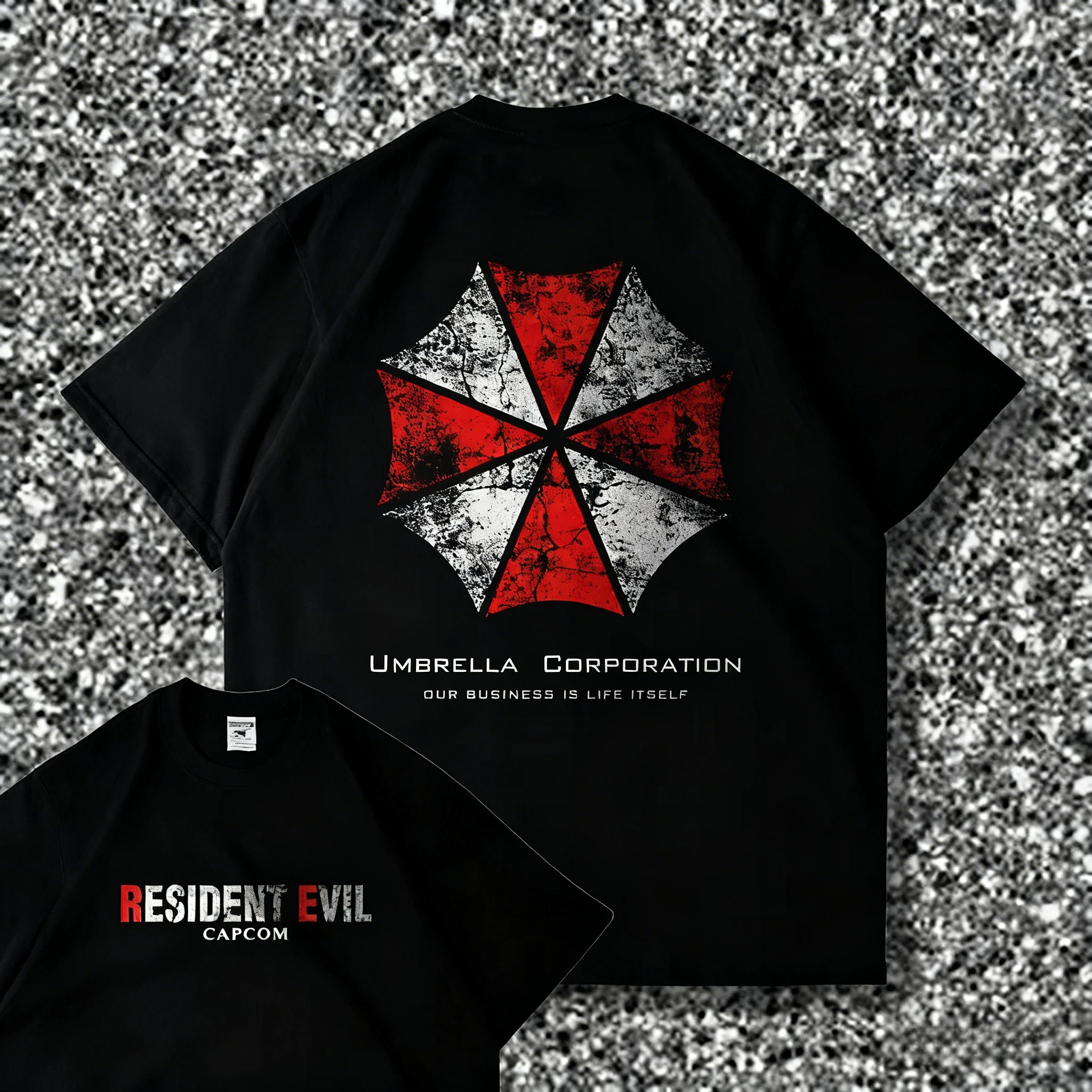 CAPCOM Game PS5 Resident Evil 4 Remastered Short Sleeve T-shirt Men's and Women's Loose Clothes Leon Printed Harajuku Y2k Top