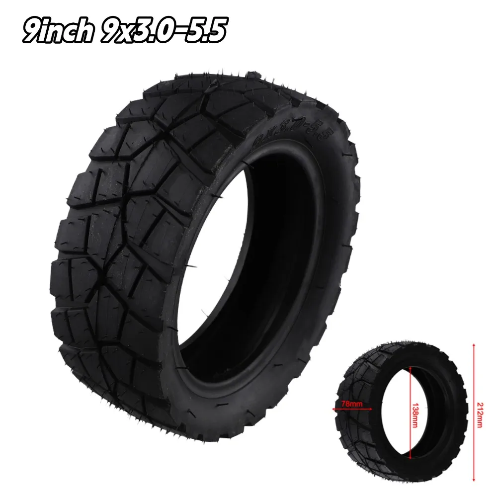 

1PC Rubber Tire 9inch 9x3.0-5.5 Vacuum Tire for Electric Scooter Balance Cars For Balance Cars Premium Rubber Vacuum Tire