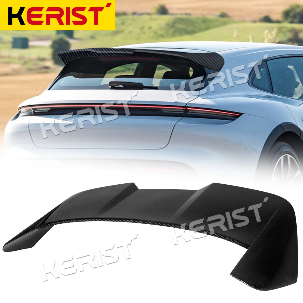 carbon fiber Top Wing Rear Trunk spoiler  For Porsche Taycan Turismo 4S Turbo S rear lip / trunk 2019-up