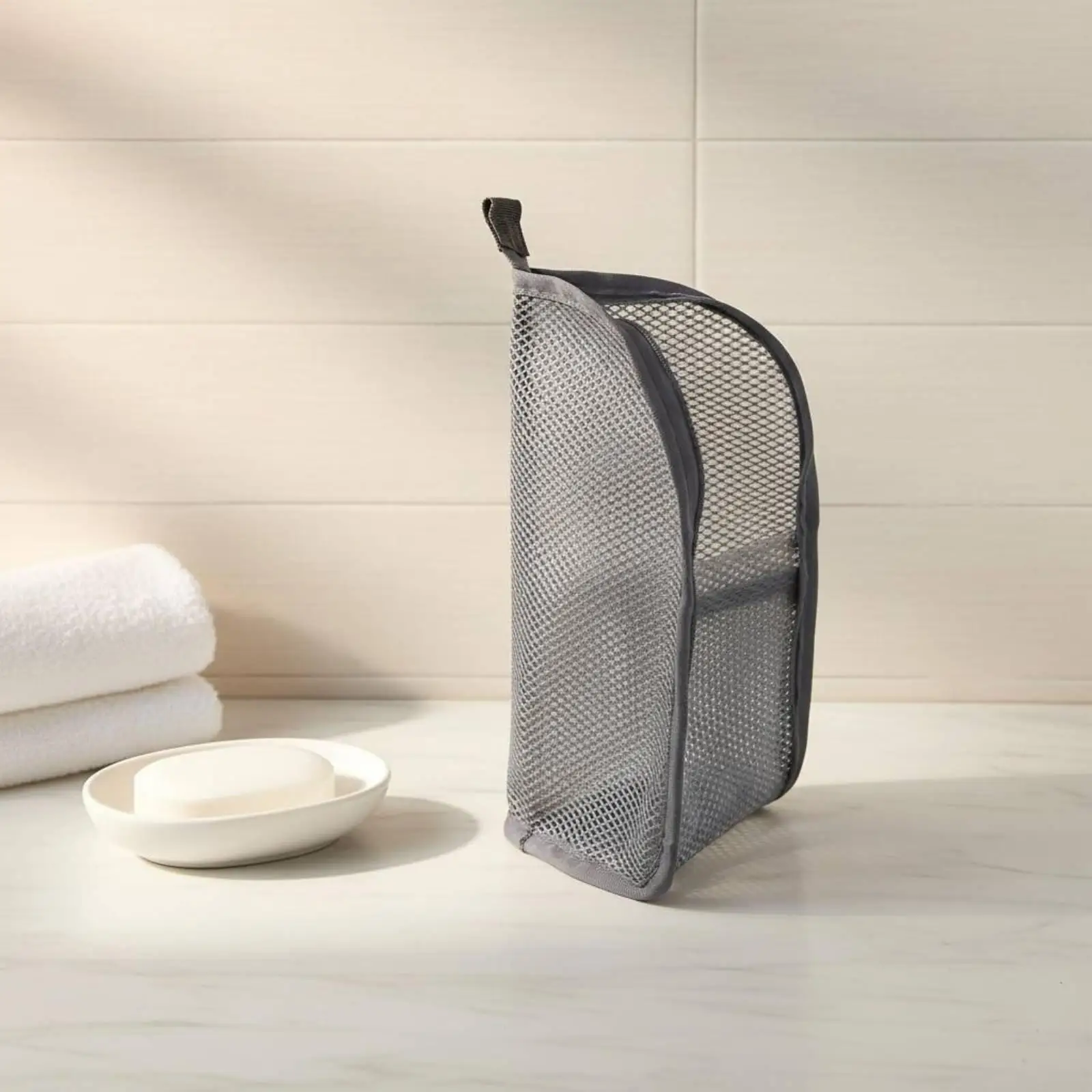 Shower Bag with Brush Holder Water Resistant EVA Travel Case for Toiletry and Cosmetic Storage for Carry on Luggage