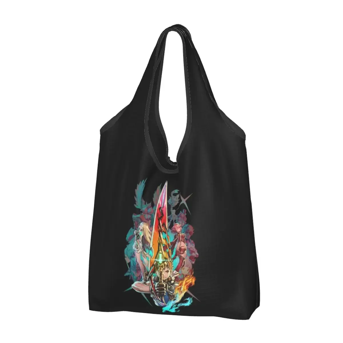 Xenoblade Chronicles - Team Portable Tote Shopping Bags Reusable Shopper Bag Groceries Handbag Shoulder Bag